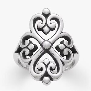 James Avery Adorned Hearts Filigree Ring